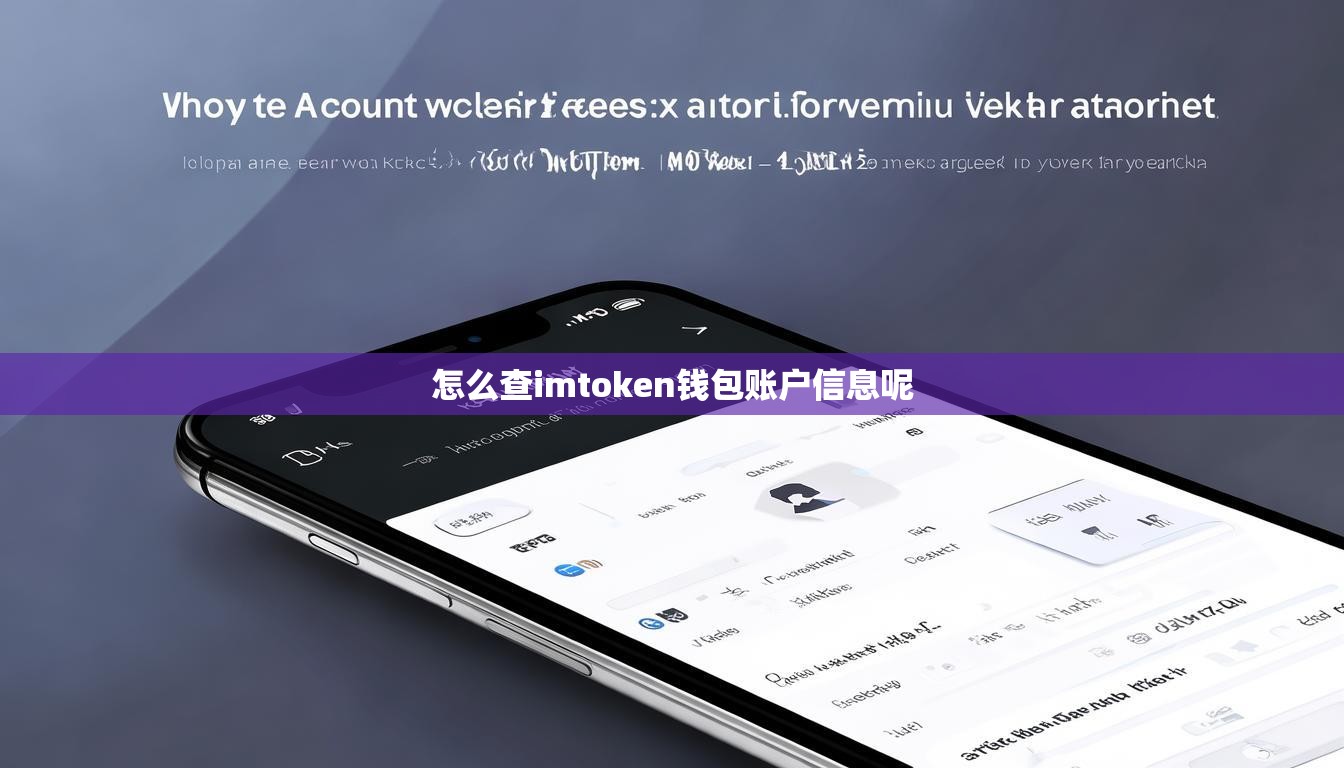 怎么查imtoken钱包账户信息呢